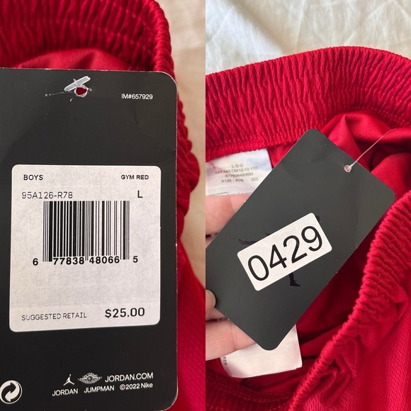 NWT Nike Jordan Jumpman Classics Mesh Shorts Boys Large (12–13Y) - Picture 6 of 13